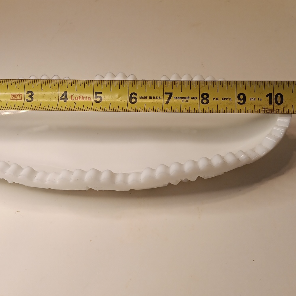 Vintage Milk Glass White Butter =,Serving Dish - Picture 5 of 8